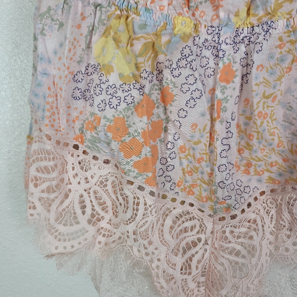 Victoria Secret Sexy Sleepwear One Piece Floral Lace Romper Strapless Sz Small - Picture 8 of 11
